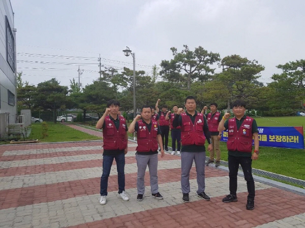 익산공장 중식선전전 및 2019년 임.단협 8차 교섭 약식집회_190717